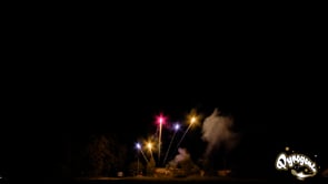 Lemon, Sea Blue And Pink Pearl Comets von Pyrogenie (Rainbow)